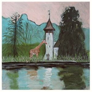 Kirche mit Giraffe